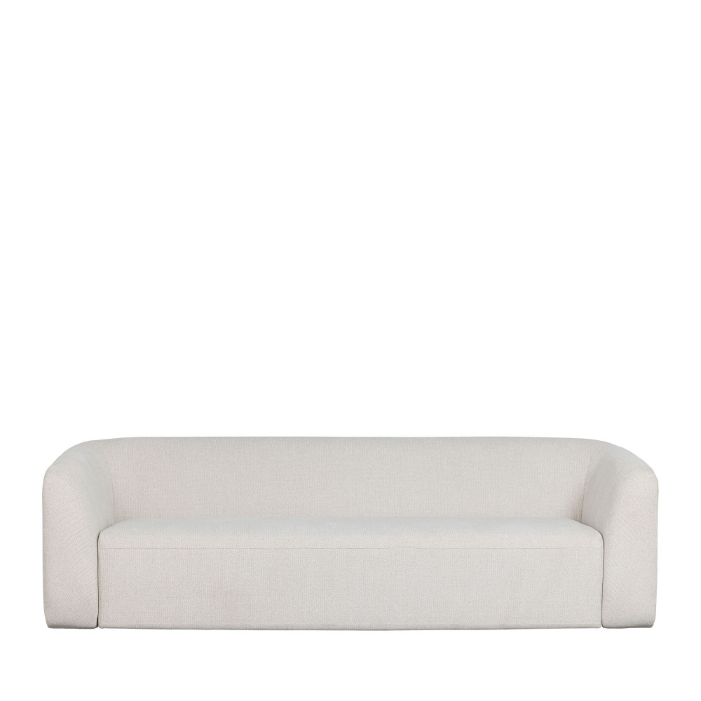 Sloping - Canapé 3 places en chenille L240cm - Couleur - Blanc perlé