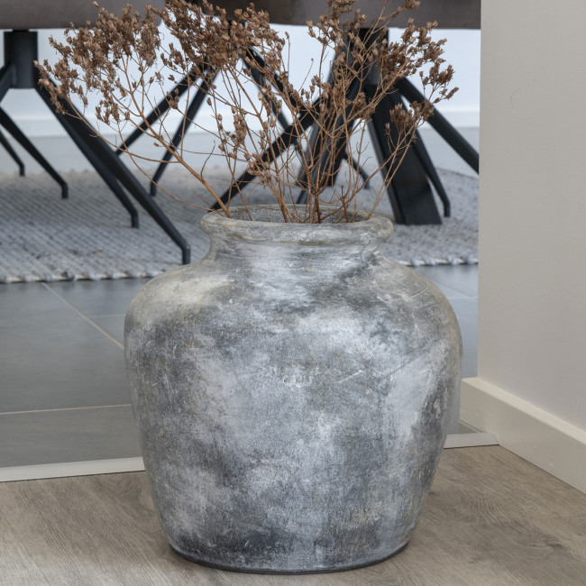 Santo - Vase en terre cuite à effet vieilli H30cm