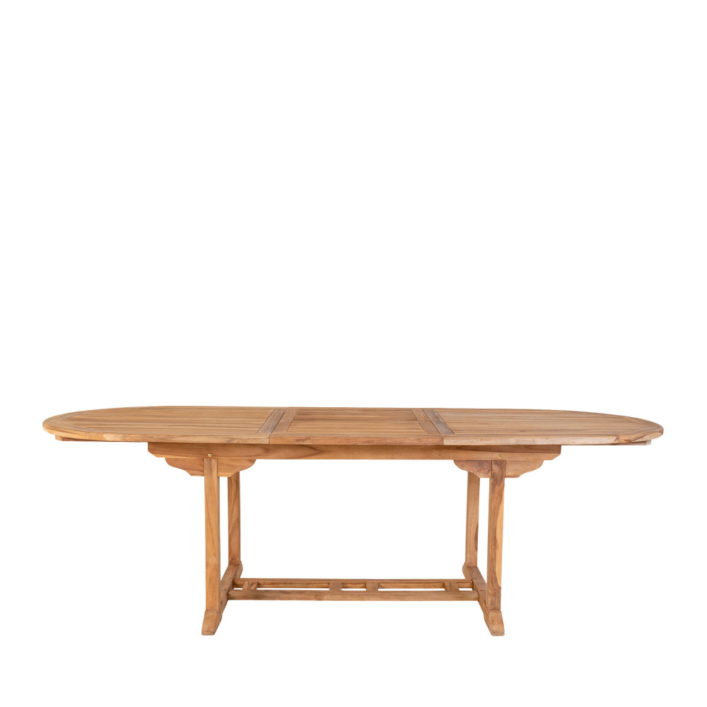 Salamanca - Table à manger de jardin extensible en teck 180-240x90cm - Couleur - Bois clair