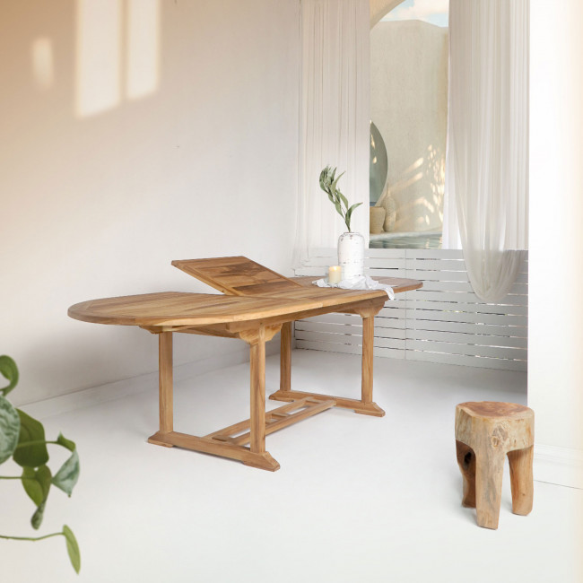 Salamanca - Table à manger de jardin extensible en teck 180-240x90cm