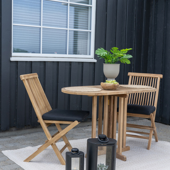 Huelva - Table à manger en teck pour balcon 120x60cm