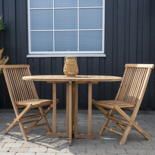 Huelva - Table à manger en teck pour balcon 120x60cm
