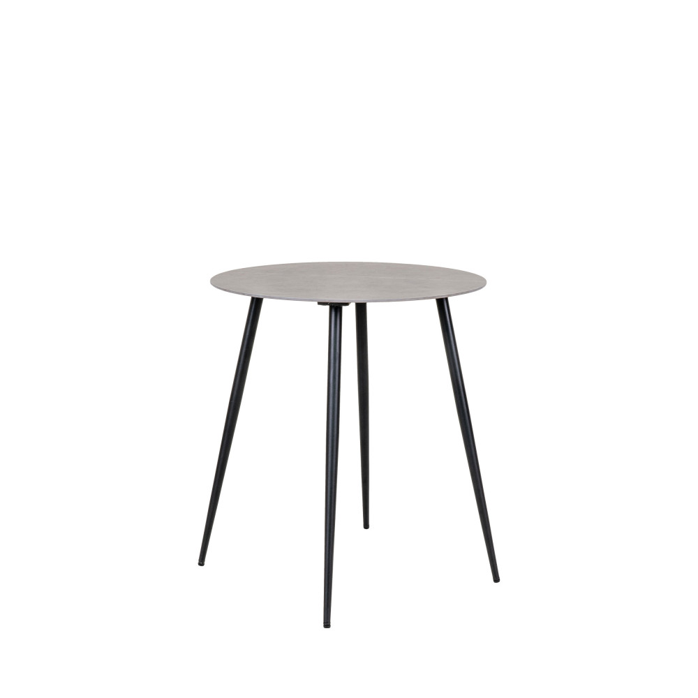 lazio - table d'appoint effet marbre ø60cm - couleur - gris