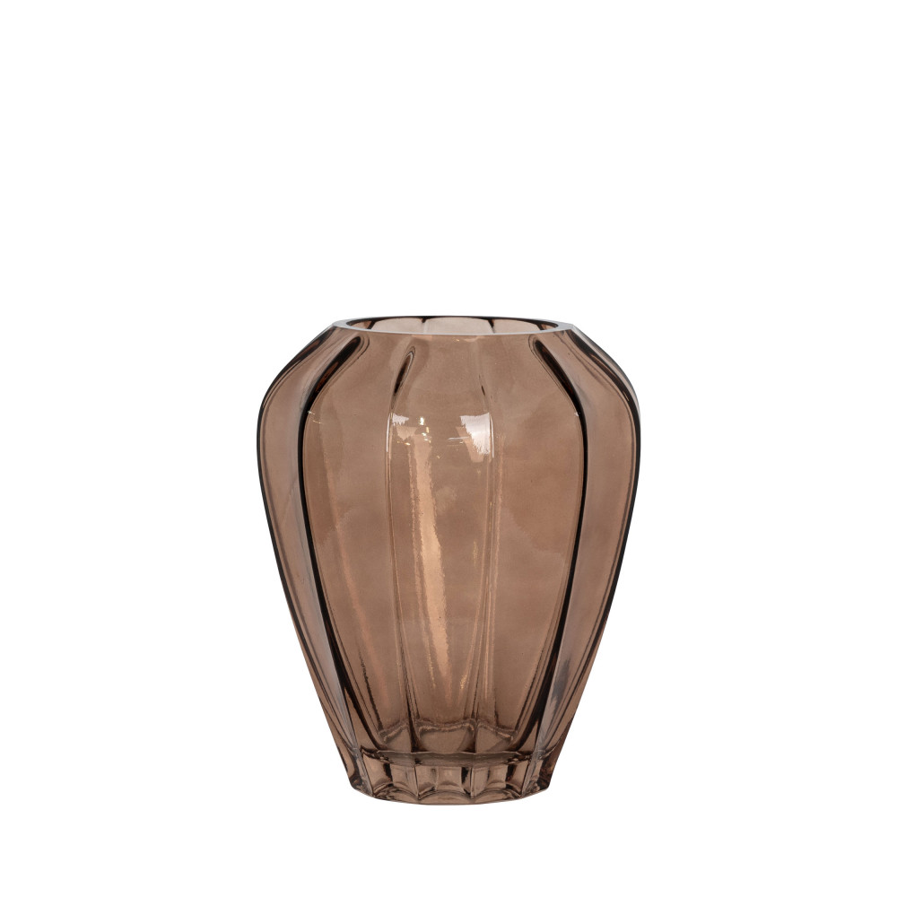 Atenas - Vase en verre H29cm - Couleur - Marron