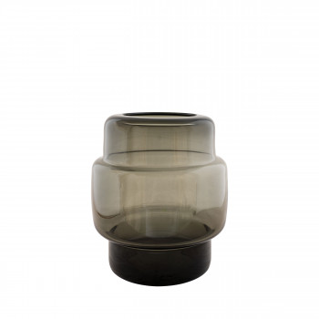 Fortuna - Vase en verre fumé H24cm