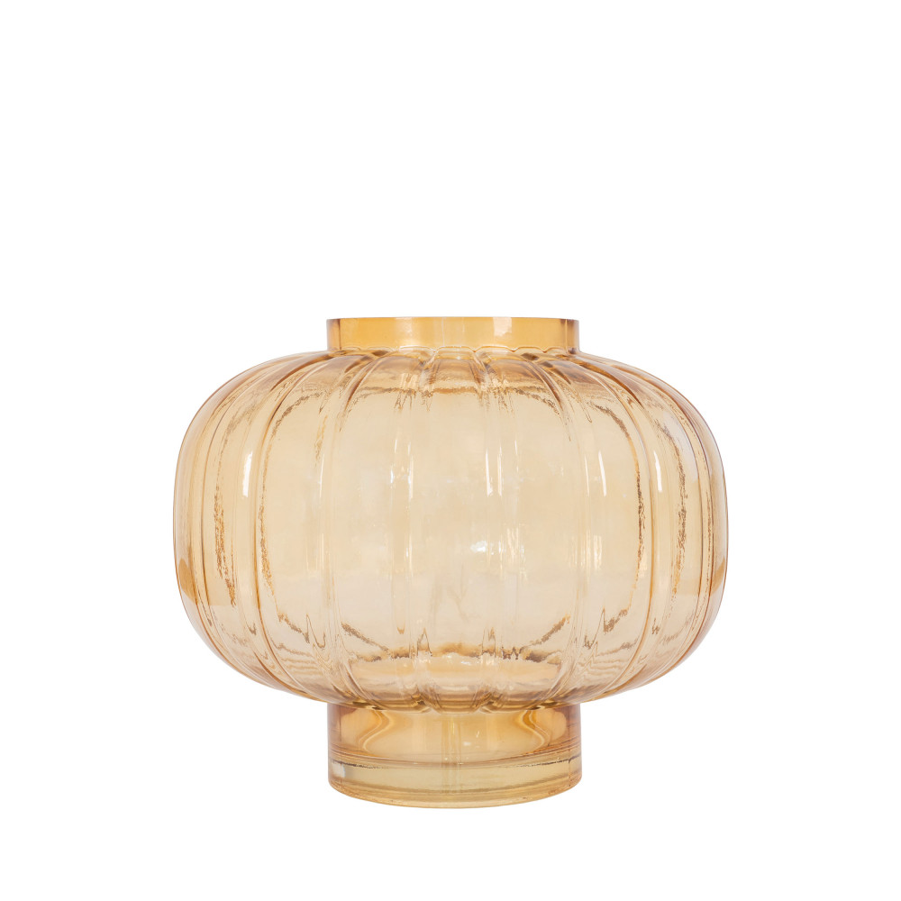 Castillo - Vase en verre H18cm - Couleur - Ambre