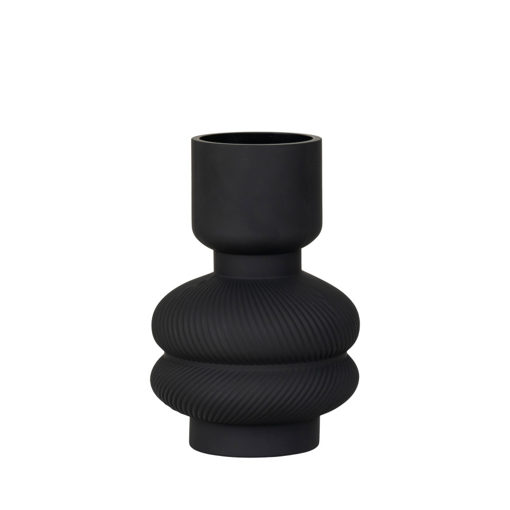Uvita - Vase en verre H22cm - Couleur - Noir