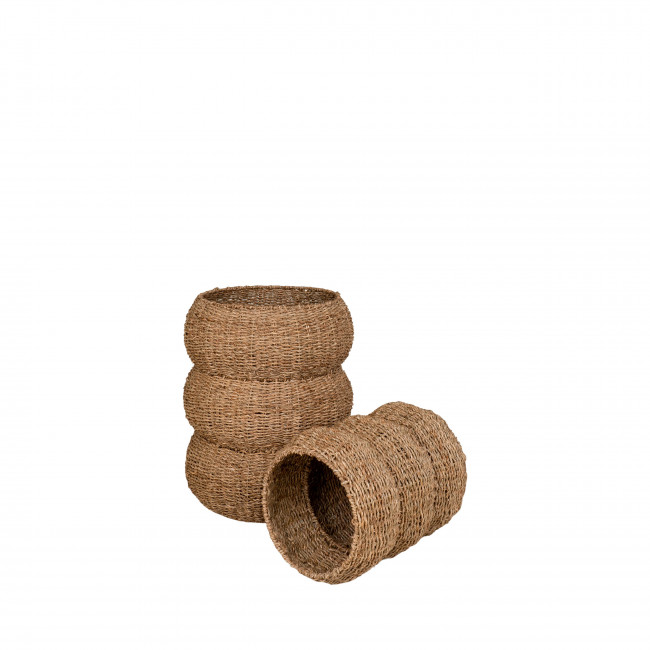 Sarbas - Lot de 2 paniers en jonc de mer