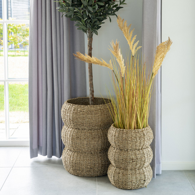 Sarbas - Lot de 2 paniers en jonc de mer