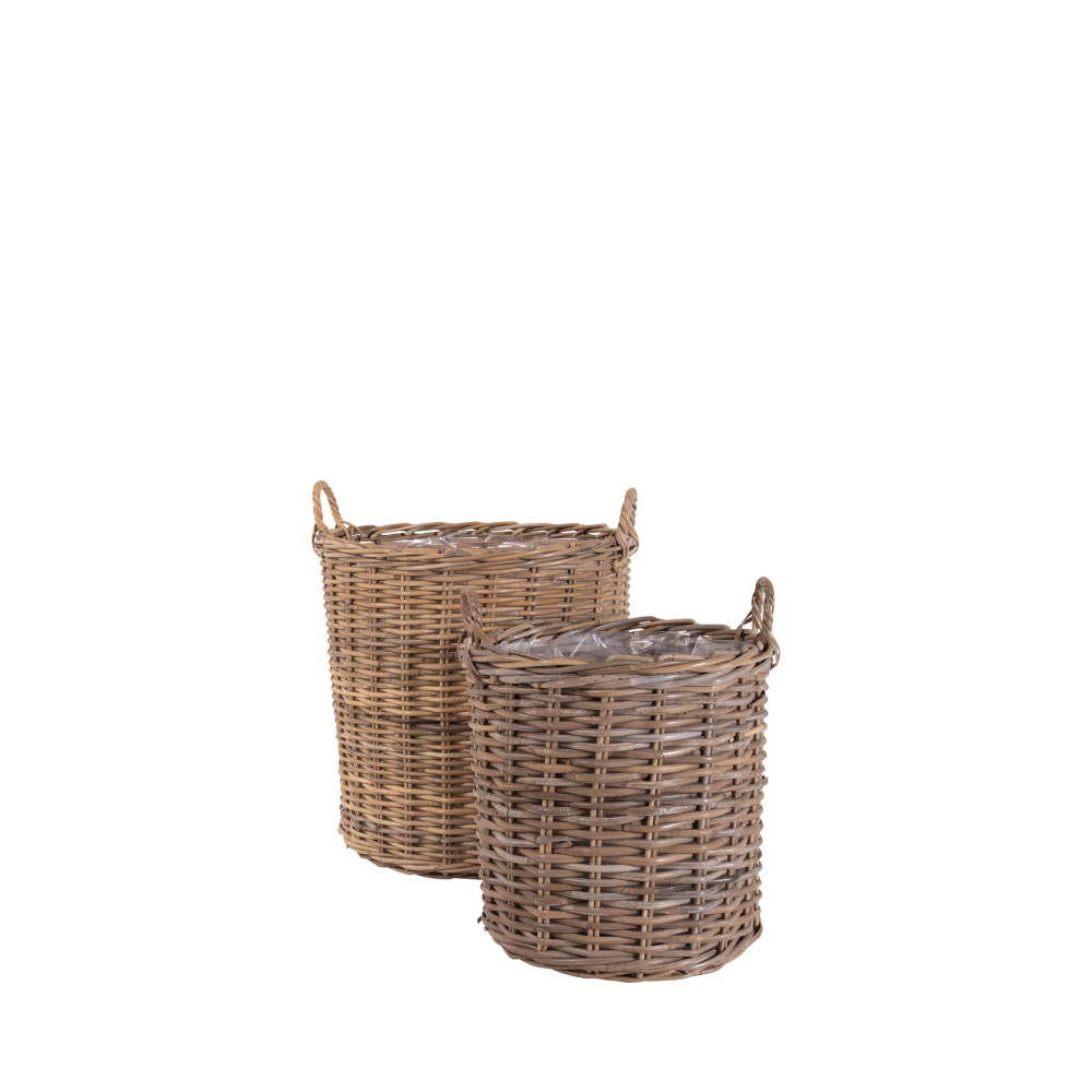 Panier avec couvercle edition lot de 2 Couleur naturel House