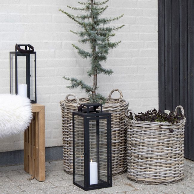 Indo - Lot de 2 paniers en rotin