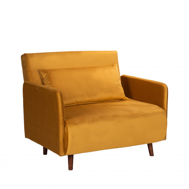 Belushi - Fauteuil convertible en velours