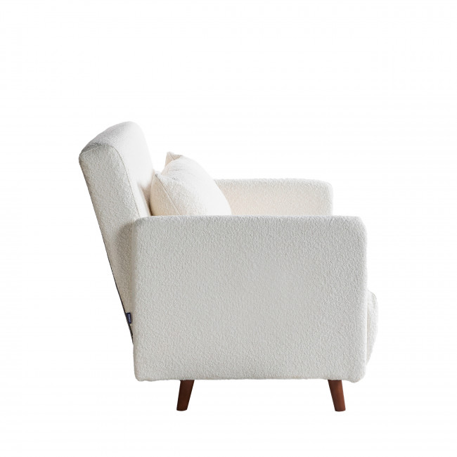 Belushi - Fauteuil convertible en tissu bouclette
