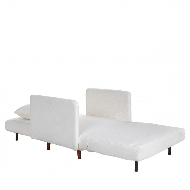 Belushi - Fauteuil convertible en tissu bouclette