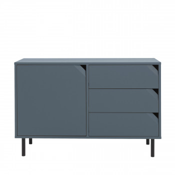 Corner - Buffet 1 porte 3 tirroirs en bois L118cm