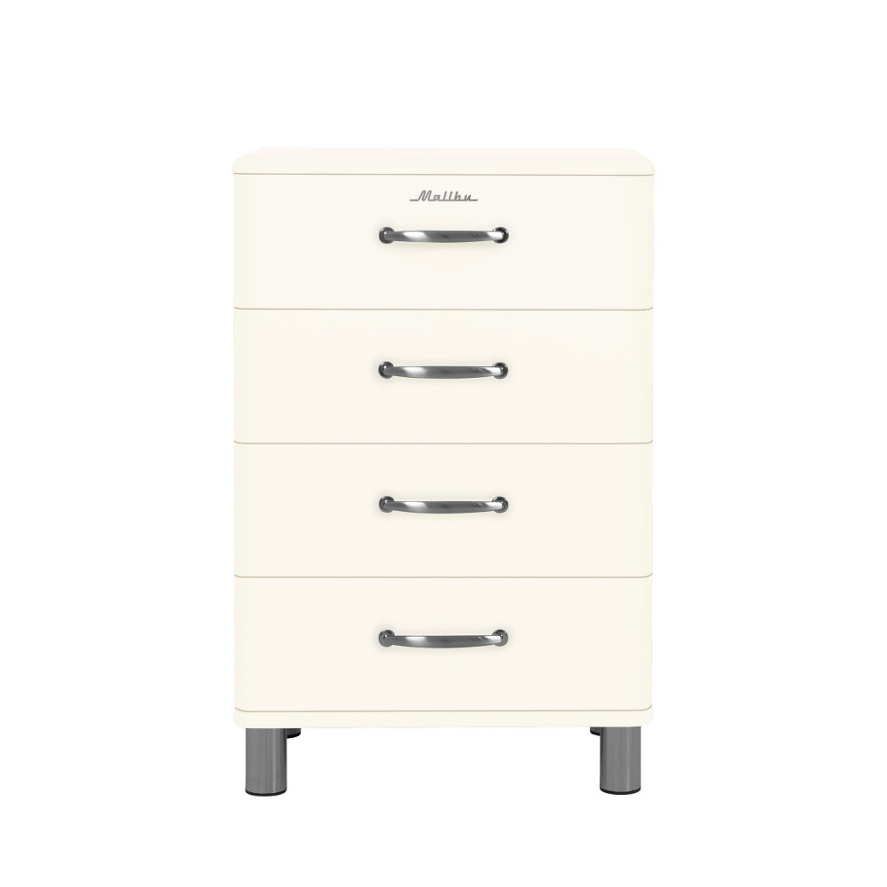Malibu - Petit meuble de rangement vintage L60cm - Couleur - Blanc cassé