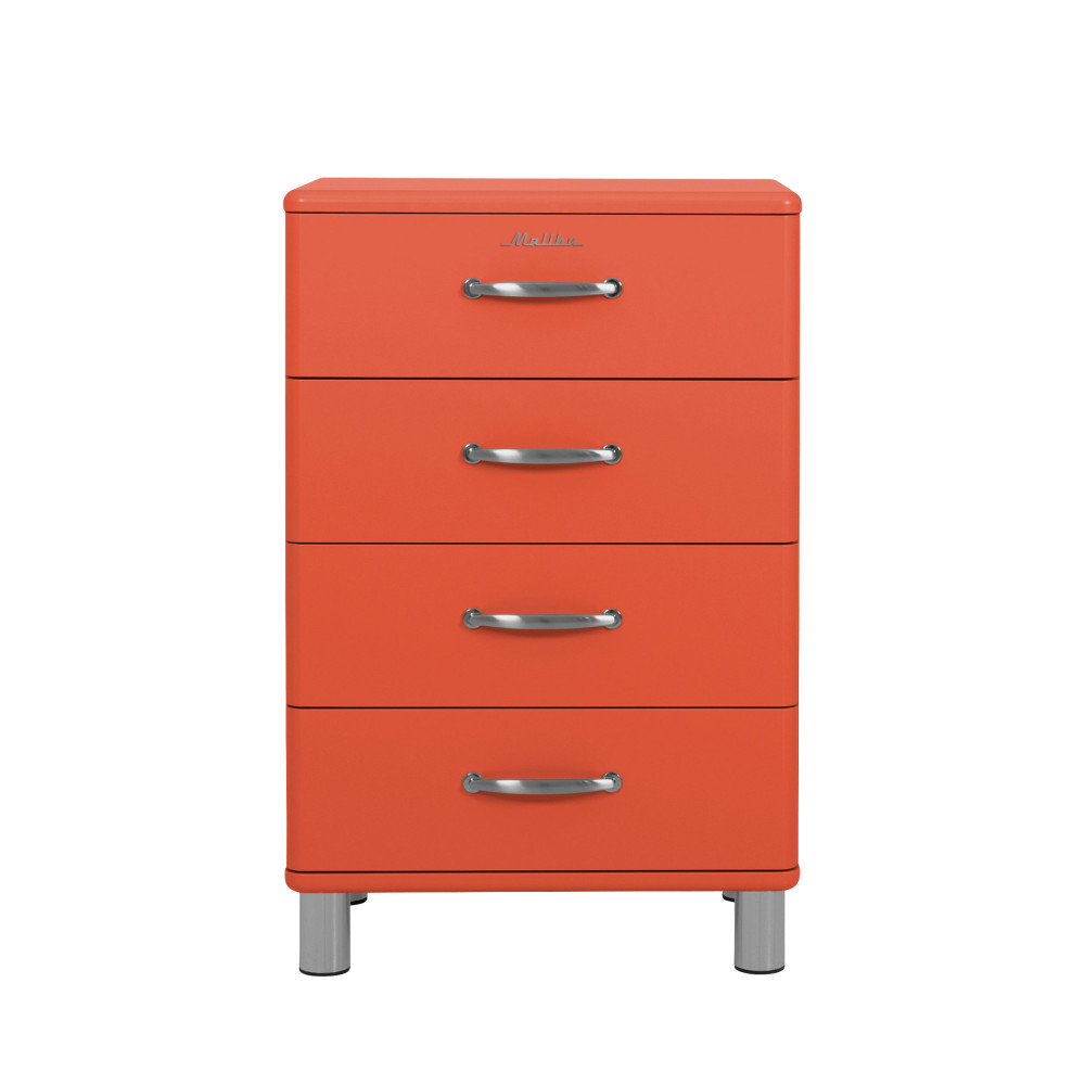 Malibu - Petit meuble de rangement vintage L60cm - Couleur - Rouge