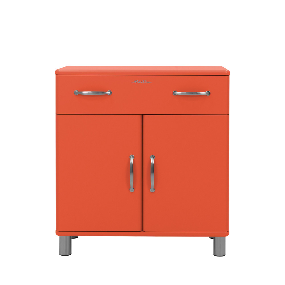 Malibu - Petit buffet vintage L86cm - Couleur - Rouge