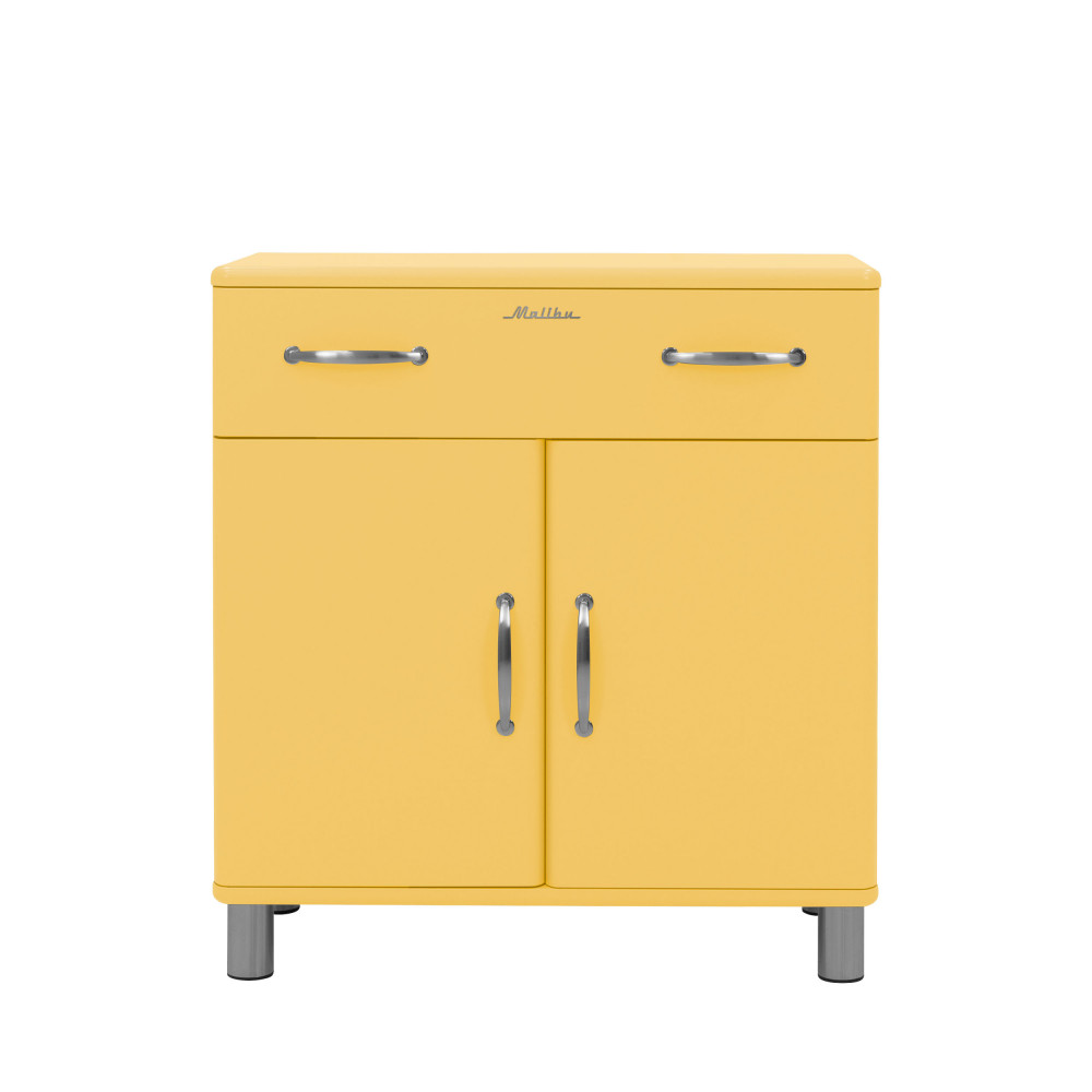 Malibu - Petit buffet vintage L86cm - Couleur - Jaune