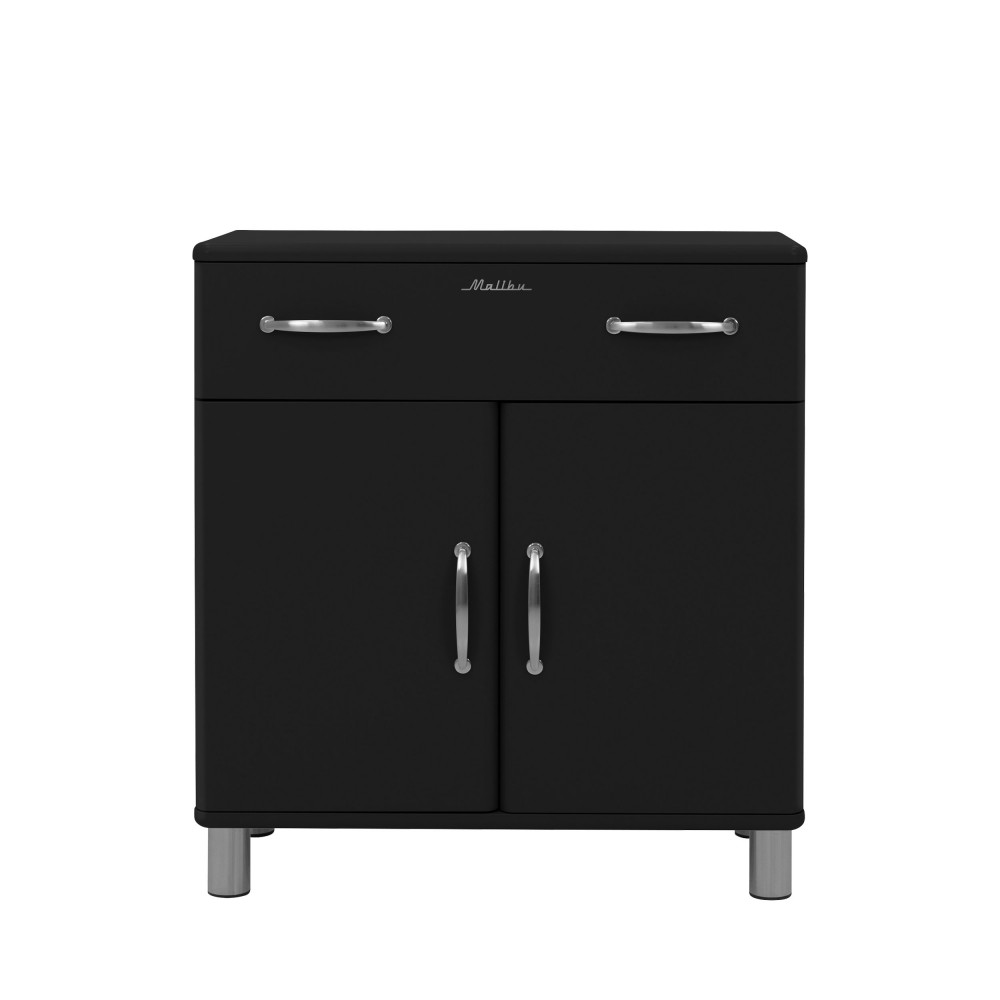 Malibu - Petit buffet vintage L86cm - Couleur - Noir