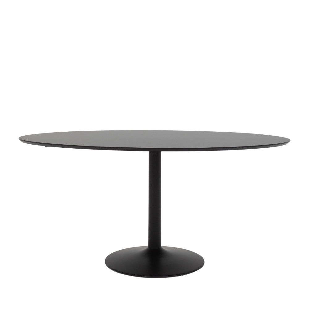 Taco elipse - Table à manger en bois 160x110 - Couleur - Noir