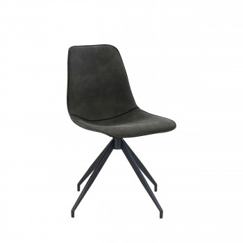 Monaco - Lot de 2 chaises en tissu et métal