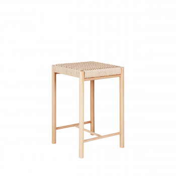 Abano - Tabouret de bar en bois et corde 66,5cm