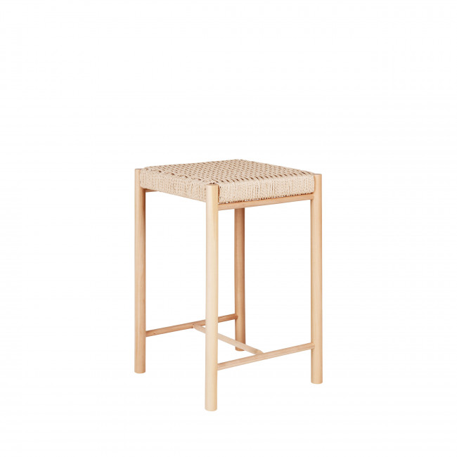 Abano - Tabouret de bar en bois et corde 66,5cm