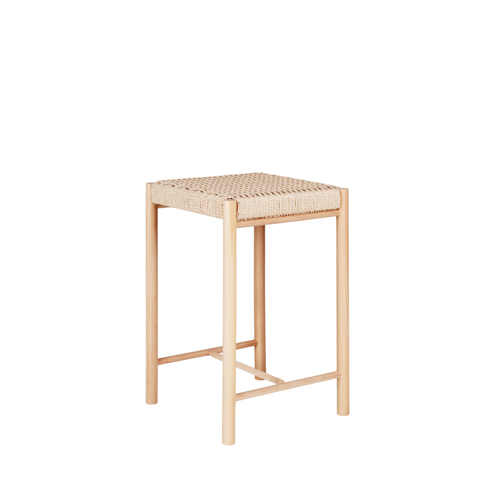 abano - tabouret de bar en bois et corde 66,5cm - couleur - naturel