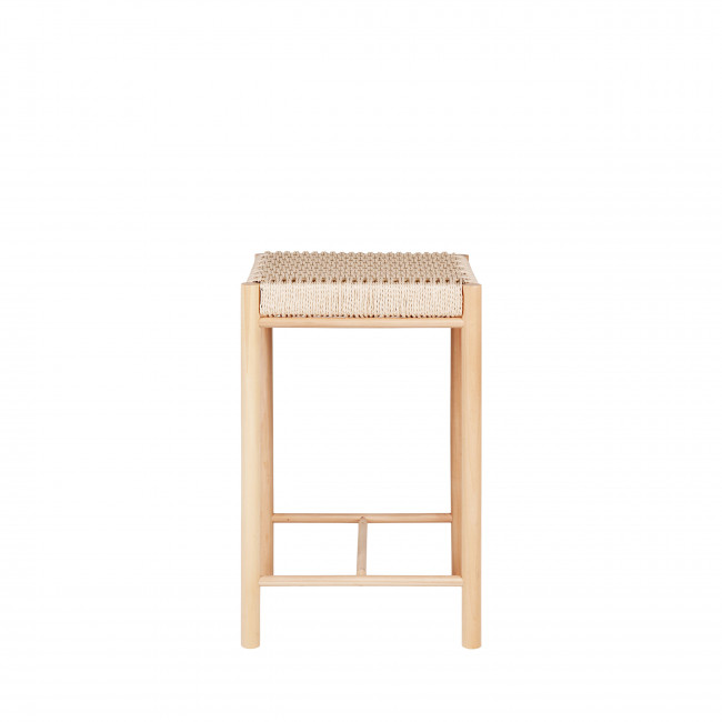 Abano - Tabouret de bar en bois et corde 66,5cm