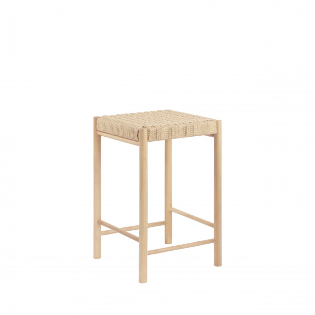 Abano - Tabouret de bar en bois et corde 66,5cm