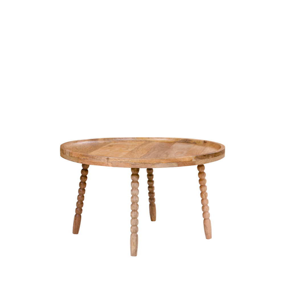 jammu - table basse ronde en manguier ø60cm - couleur - naturel