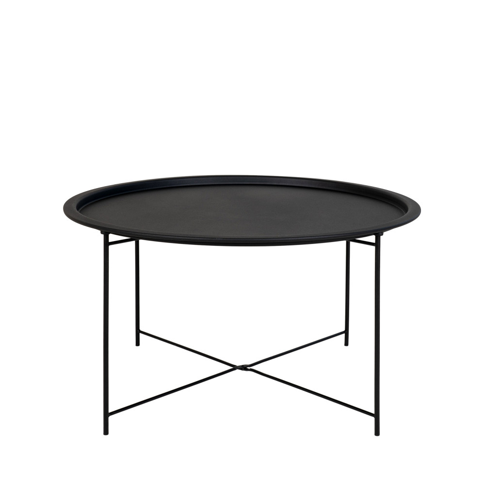 Bastia - Table basse ronde en métal ø75cm - Couleur - Noir