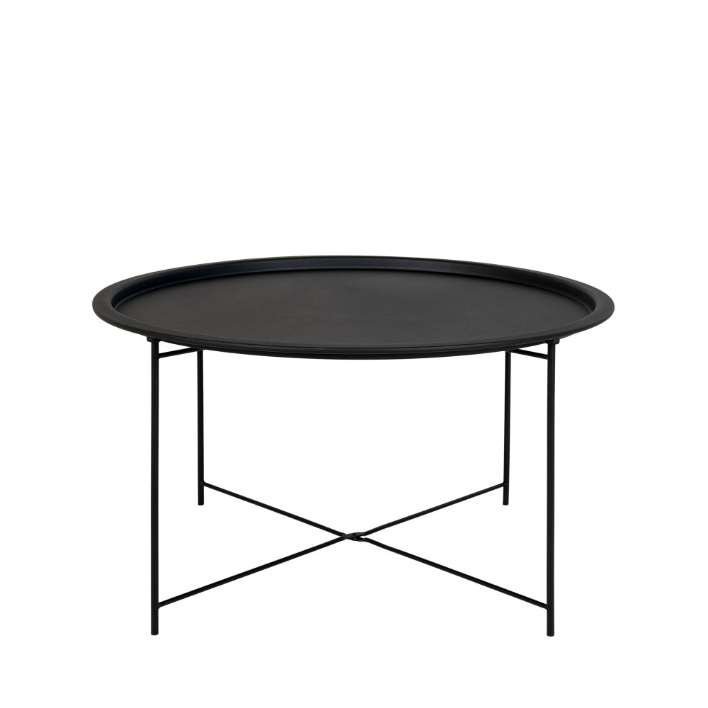 bastia - table basse ronde en métal ø75cm - couleur - noir