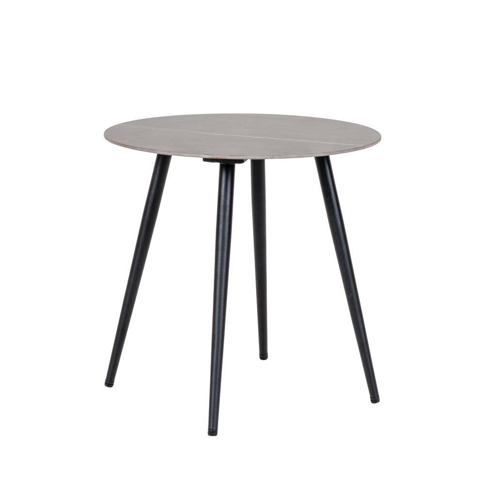 lazio - table d'appoint effet marbre ø45cm - couleur - gris