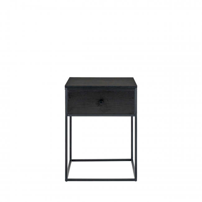 Vita - Table de chevet avec tiroir en bois et métal