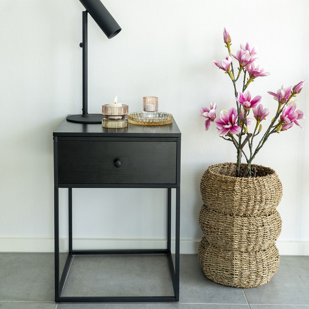 Table de chevet avec tiroir en bois et métal House Nordic - VITA