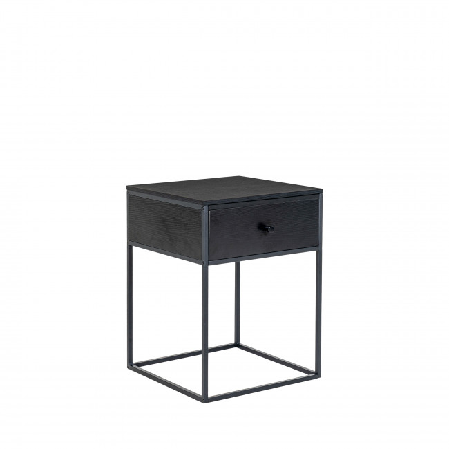 Vita - Table de chevet avec tiroir en bois et métal
