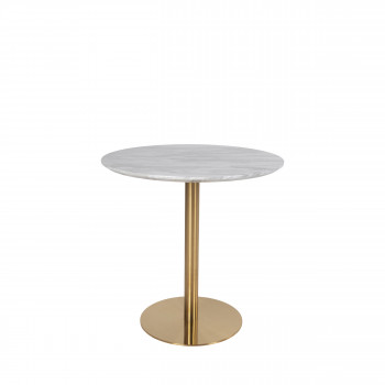 Bolzano - Table à manger ronde effet marbre ø90cm