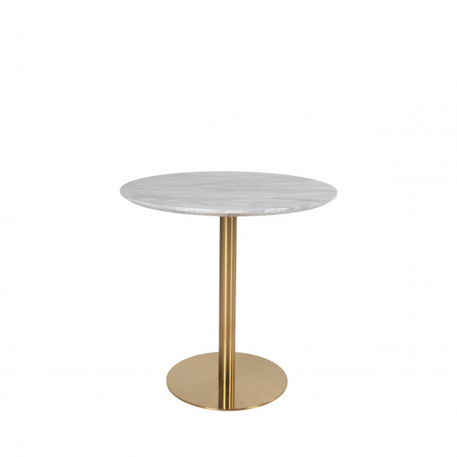Bolzano - Table à manger ronde effet marbre ø90cm