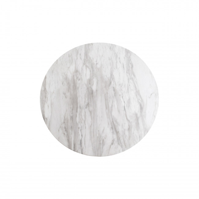 Bolzano - Table à manger ronde effet marbre ø90cm