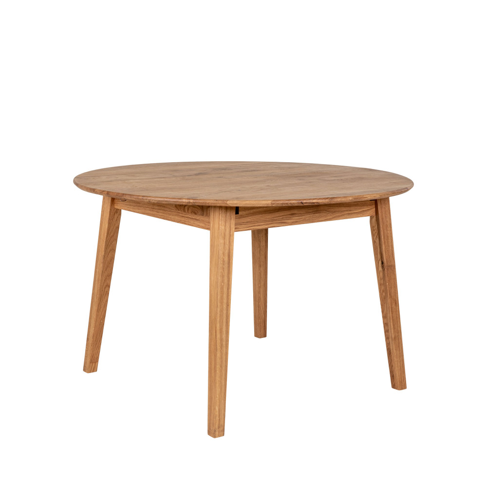 Metz - Table à manger extensible en bois 118-158x118cm - Couleur - Bois clair