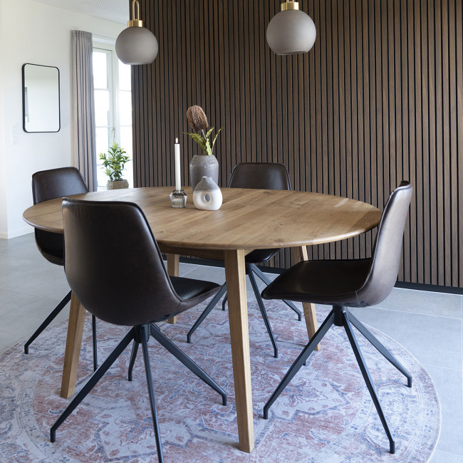 Metz - Table à manger extensible en bois 118-158x118cm
