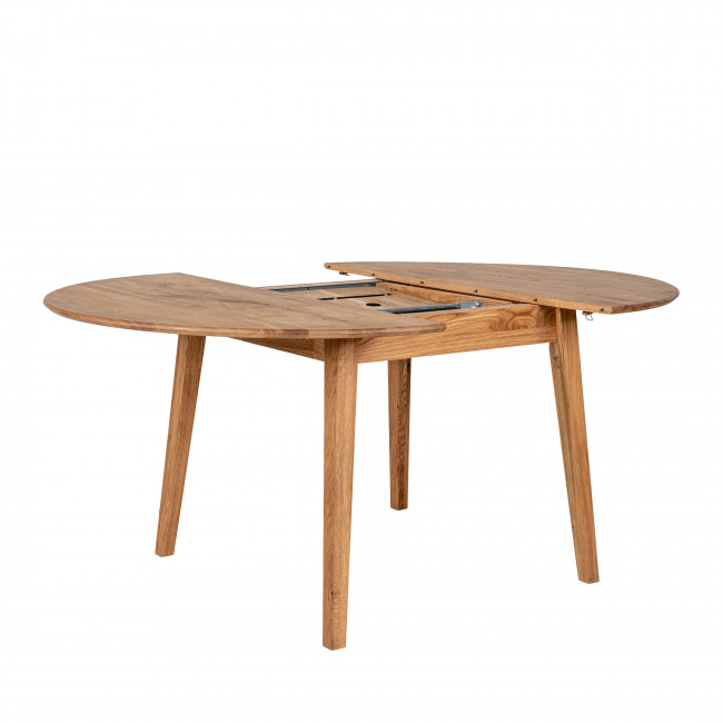 Metz - Table à manger extensible en bois 118-158x118cm