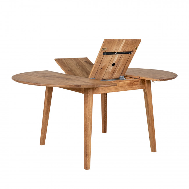 Metz - Table à manger extensible en bois 118-158x118cm
