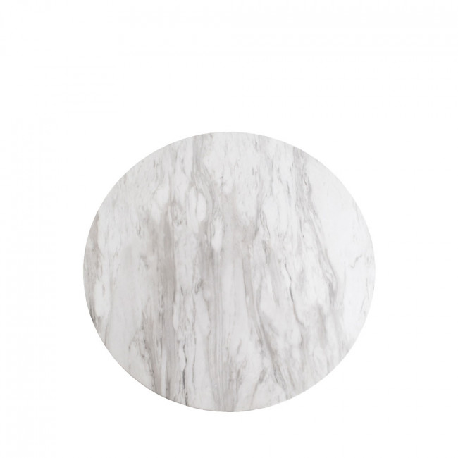 Bolzano - Table à manger ronde effet marbre ø110cm