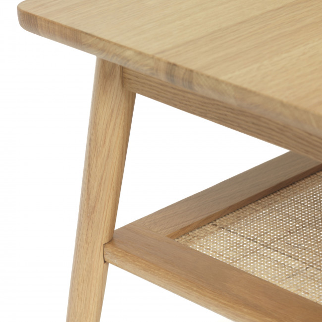 Kiyo - Table basse en bois et rotin