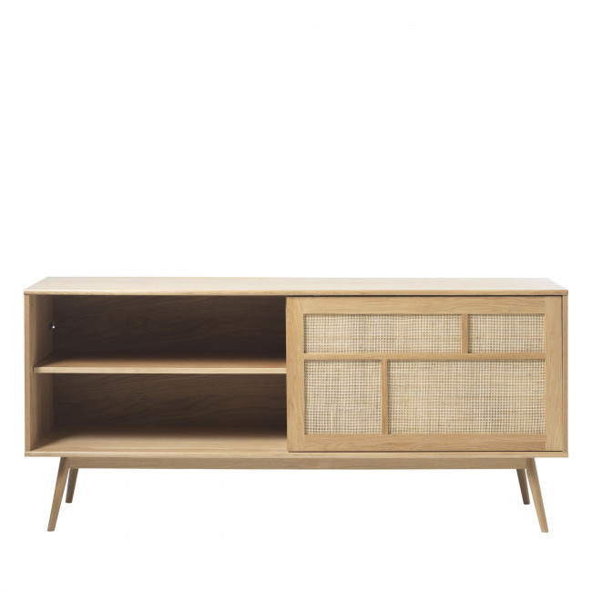 Kiyo - Buffet 2 portes en bois et rotin L180cm