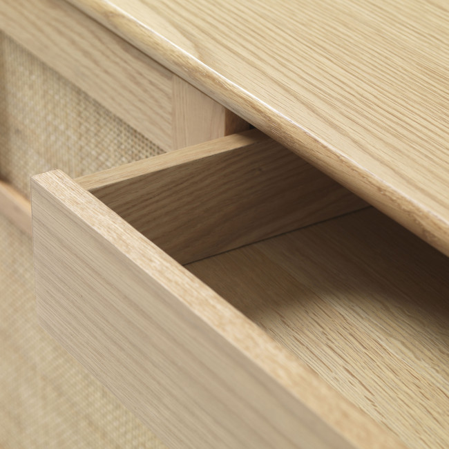 Kiyo - Buffet 2 portes en bois et rotin L180cm