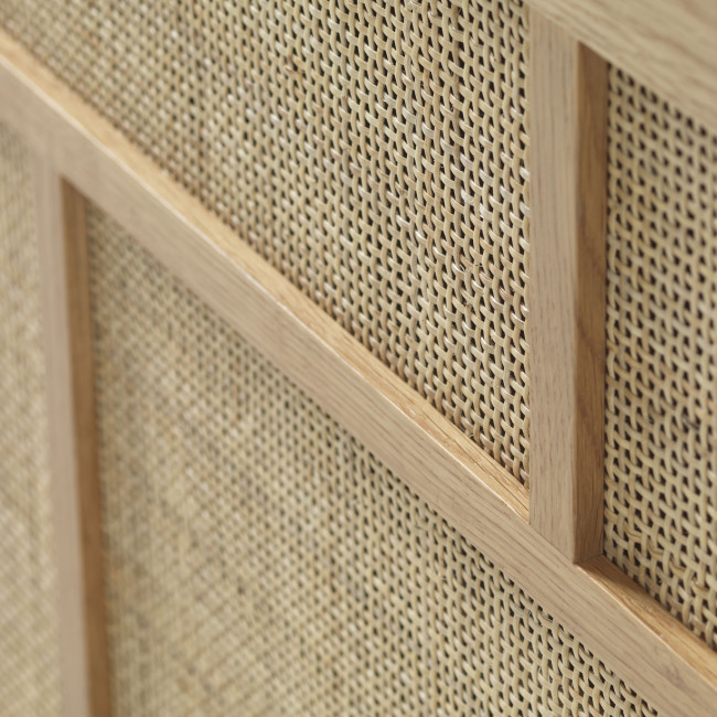 Kiyo - Buffet 2 portes en bois et rotin L180cm